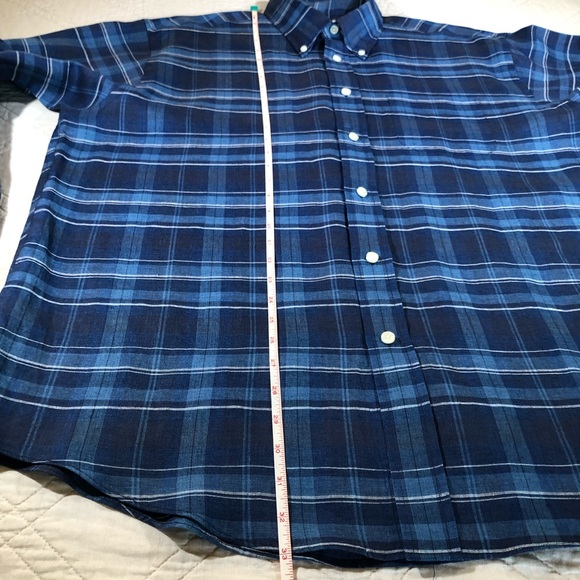 Brooks Brothers Madison Fit Linen Plaid Shirt XL - Picture 7 of 12